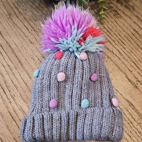 Pom pom beanie girls OSFA - Picture 2 of 6
